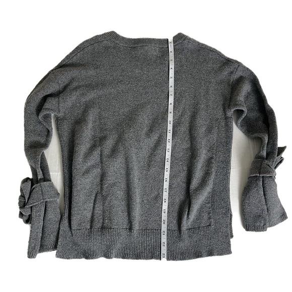 MADEWELL Tie-Cuff Gray Pullover Sweater - XSmall - Picture 8 of 10